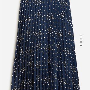 JCrew Pleated pull on luster charmeuse midi skirt  size L